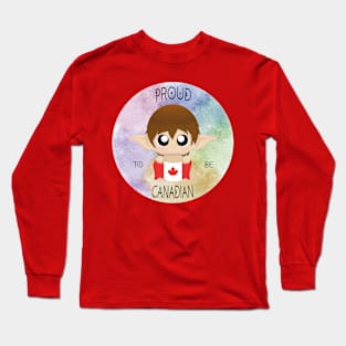 Proud to be Canadian (Sleepy Forest Creatures) Long Sleeve T-Shirt